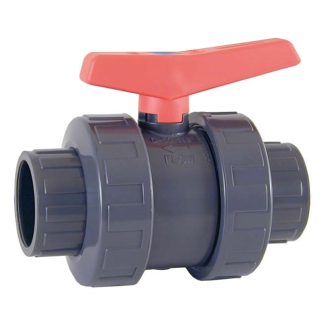 VÁLVULA BOLA 63 MM DOBLE UNIÓN ANTIBLOCK