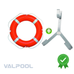 ARO SALVAVIDAS PISCINA MÁS SOPORTE METÁLICO